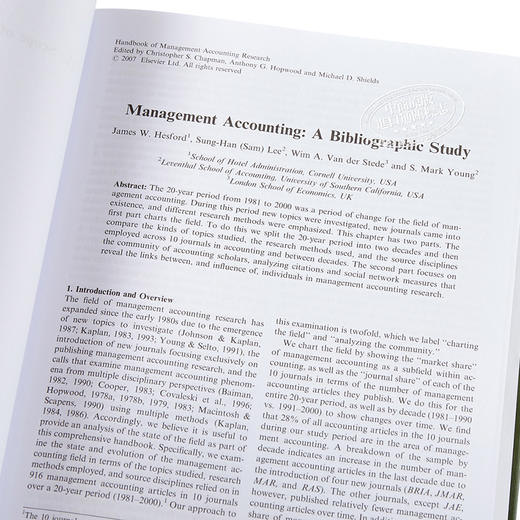 【中商原版】Handbook of Management Accounting Research 英文原版 管理会计研究手册 第1版 Christopher Chapman 商品图3