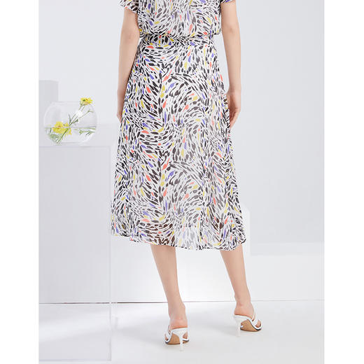 EITIE爱特爱夏季女装印花裙过膝半身裙6206910半裙 商品图4