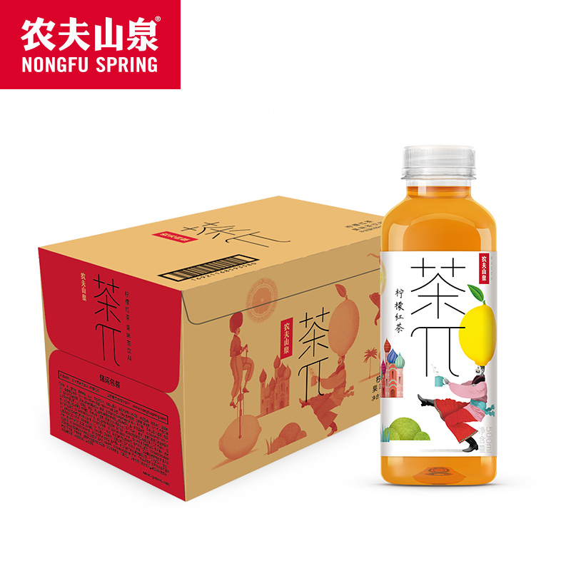 茶π果味茶饮料柠檬红茶500ml*15瓶