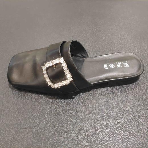 LFGJ 9901 时尚潮流平底休闲女凉鞋真皮穆勒凉拖 商品图1