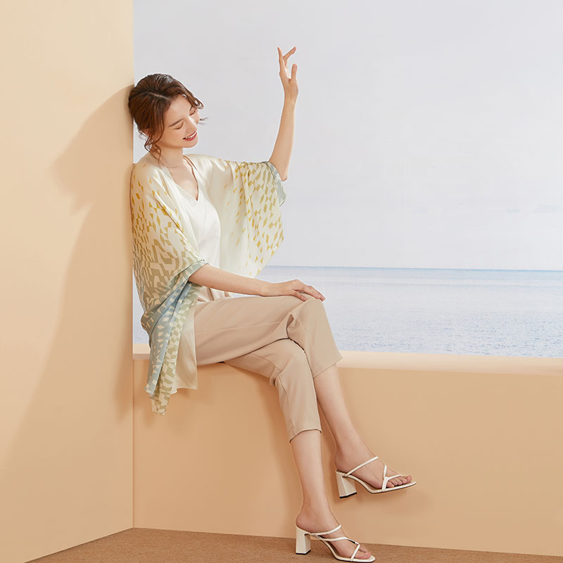 真丝防晒长巾-沧澜