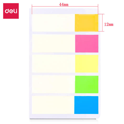 得力9062指示标签12*44mm(混)(袋) 商品图0
