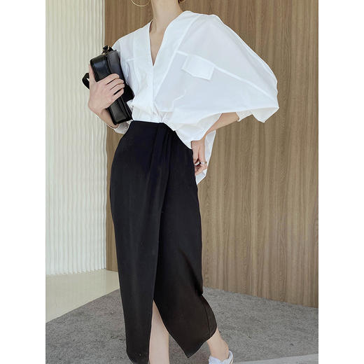 裁缝学苑AG156 气质绸缎面高腰半身裙纸样女装裙子服装半裙打版图 商品图2