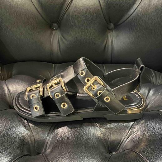 lfgj jeans BM003 夏季最新款真皮潮网红港风扣带凉鞋 商品图7