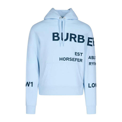 BURBERRY 博柏利 Horseferry 印花女士卫衣 浅蓝 8040768 A1397 商品图3