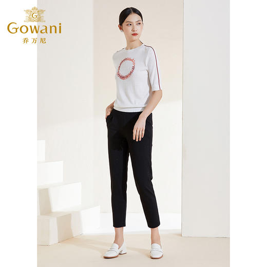 乔万尼春季新款休闲裤小哈伦细闪设计长款EI1F916 商品图2