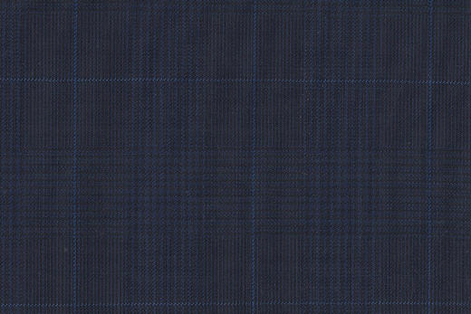 WT82193-904 全毛高支花呢 【深蓝 格子 平纹 W100】(WT101) 商品图0