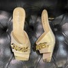 lfgj jeans BK204 夏季新款细跟中跟拖鞋韩版百搭高跟女鞋金属链方头凉拖 商品缩略图5