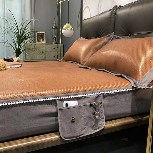 MMFZ-CE09989新款夏季冰丝藤席凉席三件套 商品图1