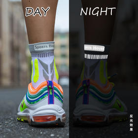 【享三双优惠】跑IN优选 01男士中筒反光透气短跑潮袜