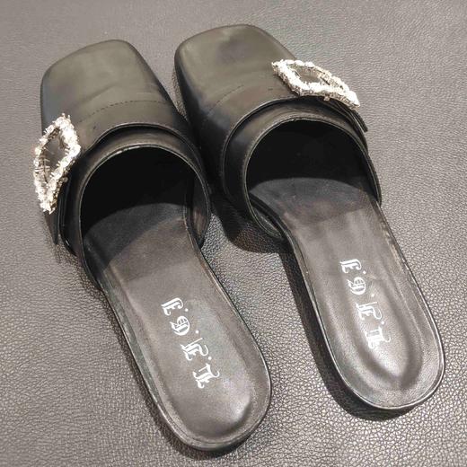 LFGJ 9901 时尚潮流平底休闲女凉鞋真皮穆勒凉拖 商品图4