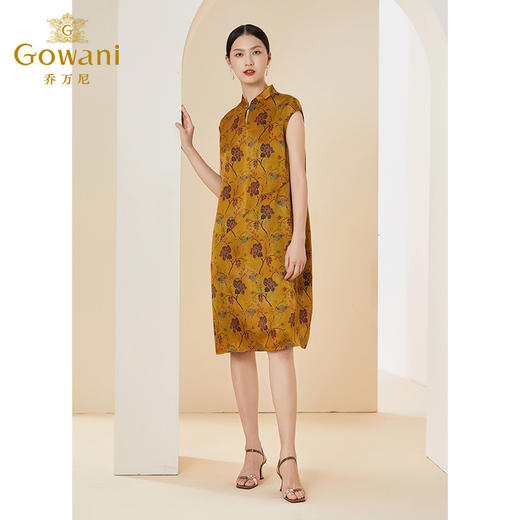 乔万尼夏季新款重磅真丝连衣裙无袖显瘦款EI2E711 商品图2