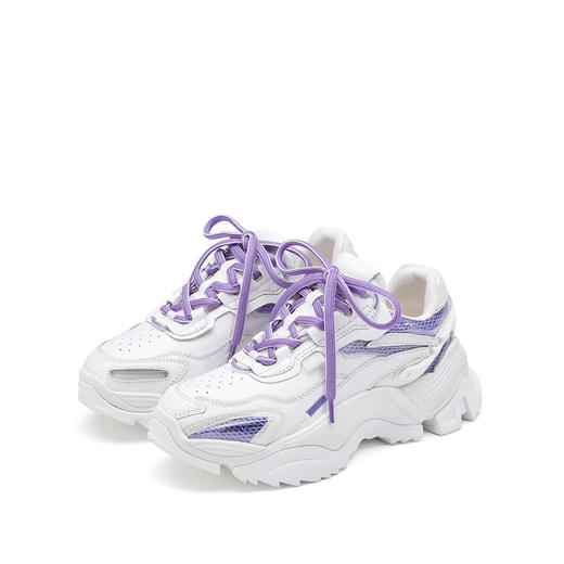 【2021夏季新品】运动休闲ins潮酷百搭舒适增高小白鞋老爹鞋女S21AM53661 商品图4