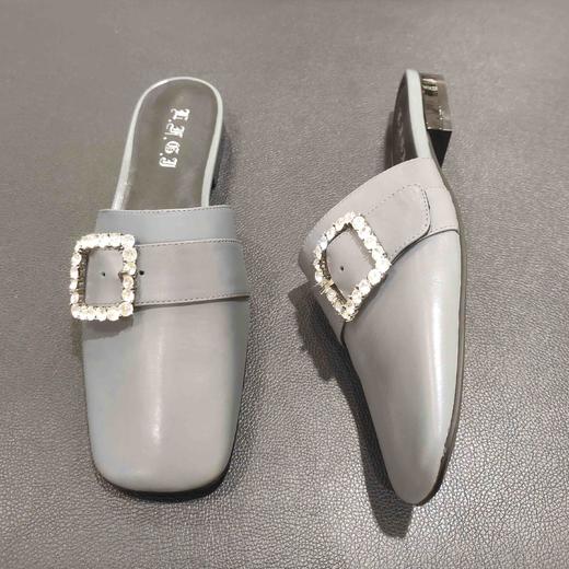 LFGJ 9901 时尚潮流平底休闲女凉鞋真皮穆勒凉拖 商品图9