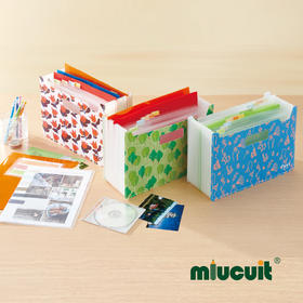 日本进口sedia-Finn 横版12档学生收纳风琴文件夹