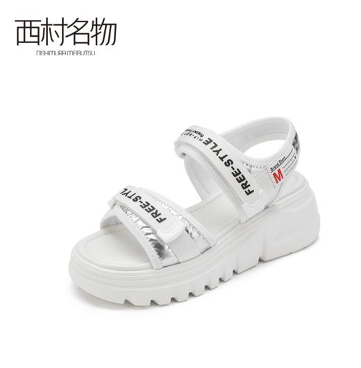 西村名物2021夏新款厚底百搭松糕女凉鞋T21BG23721 商品图2
