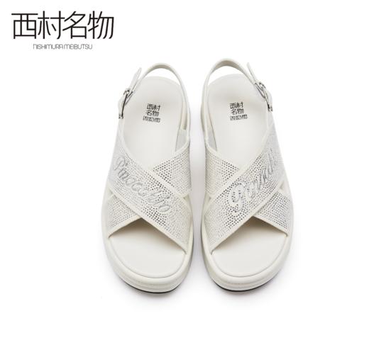 西村名物2021夏新款厚底防滑水钻ins百搭女凉拖T21BG23961 商品图1