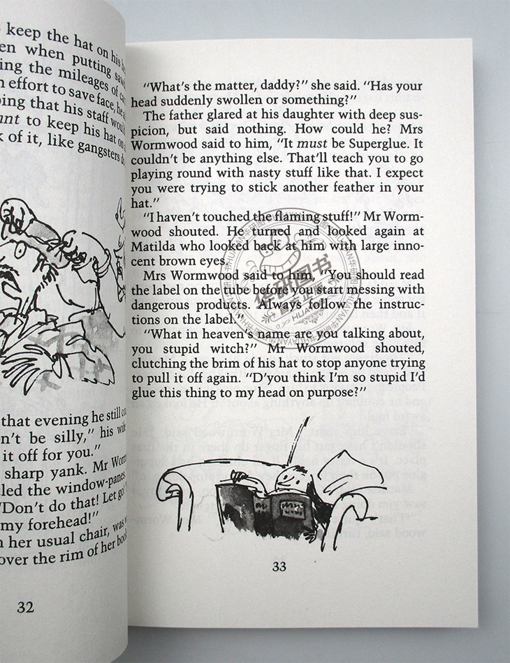 玛蒂尔达英文进口原版matilda罗尔德达尔经典童话roalddahl