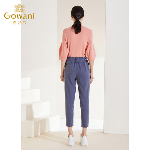 乔万尼新款花苞型休闲裤舒适百搭运动显瘦收脚裤EI2F779 商品图3