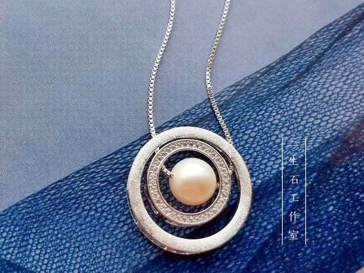 情侣同心缘创意珍珠项链 黑石款\磨砂款 商品图8