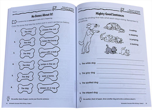 美国小学一至五年级英语写作练习册 学乐英语教材英文原版 Scholastic Success with Writing 1-5册 学乐成功系列小学生家庭练习册 商品图3