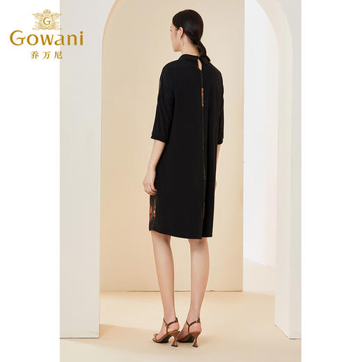 乔万尼夏季新款重磅真丝连衣裙富贵气质款EI2E737 商品图3