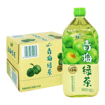 统一绿茶青梅味1L*8瓶/箱 商品图0