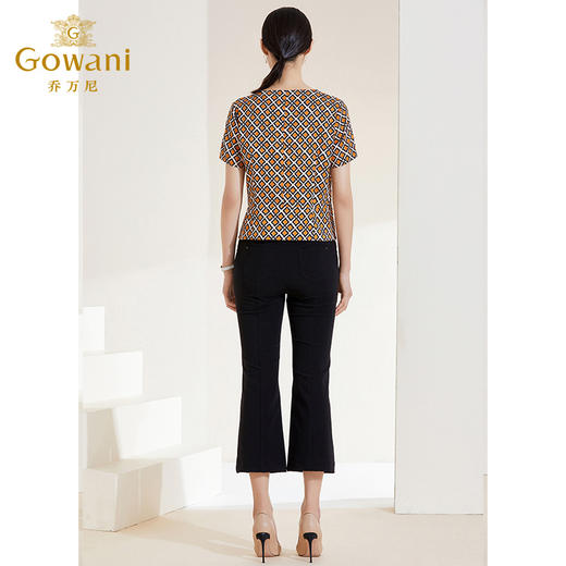 乔万尼新款显瘦微喇裤显瘦舒适轻薄透气休闲裤子EI2F776 商品图3