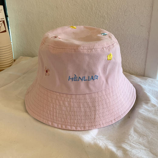 【六色可选】帽子女春秋季可爱花朵刺绣亲子渔夫帽韩版上衣防晒遮阳帽简约时尚盆帽 商品图9