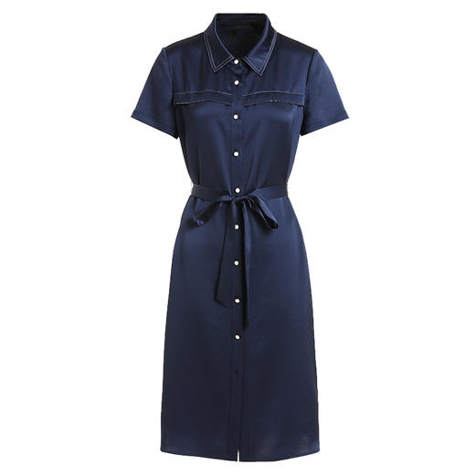 【三醋酸】乔万尼夏季新款进口三醋酸垂感连衣裙职场气质收腰EI2E755 商品图4