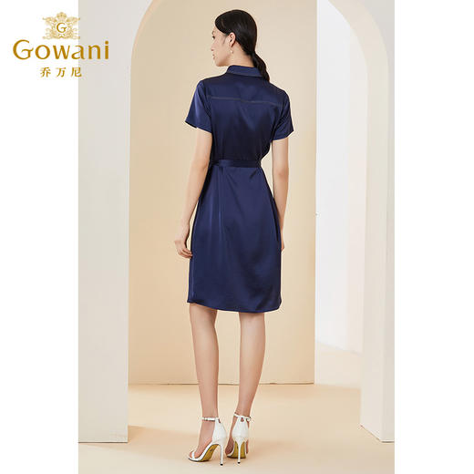 【三醋酸】乔万尼夏季新款进口三醋酸垂感连衣裙职场气质收腰EI2E755 商品图3