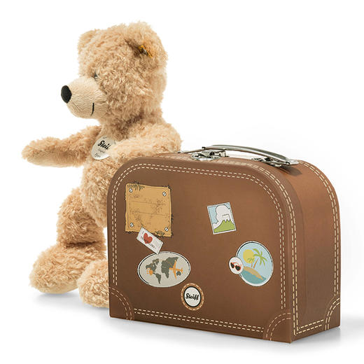【已下架】Steiff泰迪熊 德国米色熊带手提箱毛绒玩具 [福利品] 商品图1