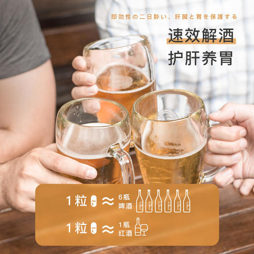 【快速解酒500倍浓缩】二代日本酒友玉米低聚肽解酒片新配方金装升级版激活解酒酶快速分解酒精告别宿醉保护肝脏 商品图2