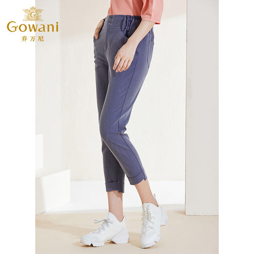乔万尼新款花苞型休闲裤舒适百搭运动显瘦收脚裤EI2F779 商品图2