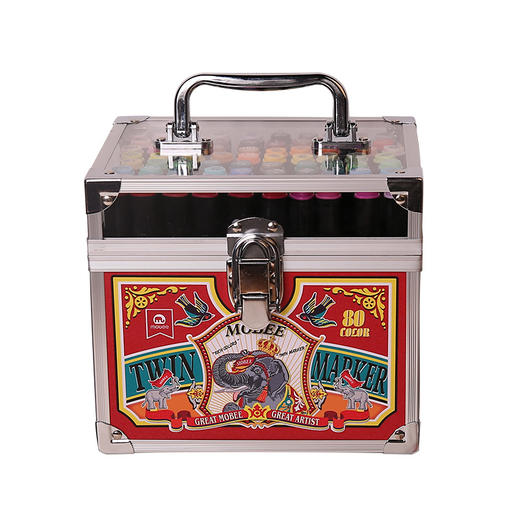 mobee马克笔套装40色 正版儿童双头手绘画画油性水彩笔 [福利品] 商品图1