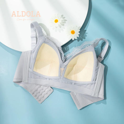 雅黛丽内衣薄款透气显胸小缩胸防下垂胸罩蕾丝无钢圈大码文胸 商品图1