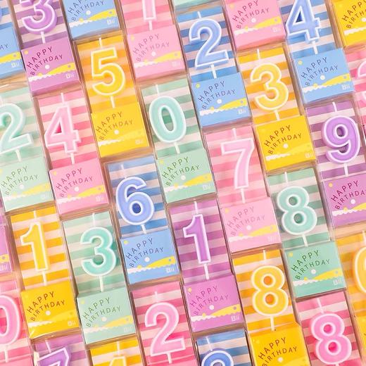 彩色数字蜡烛（颜色随机） 商品图1