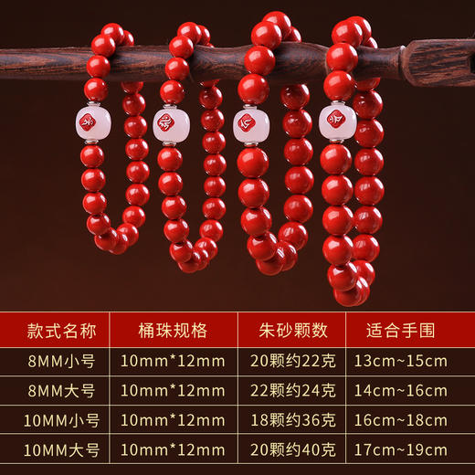 【原矿帝王朱砂佛种子字手链】 商品图8