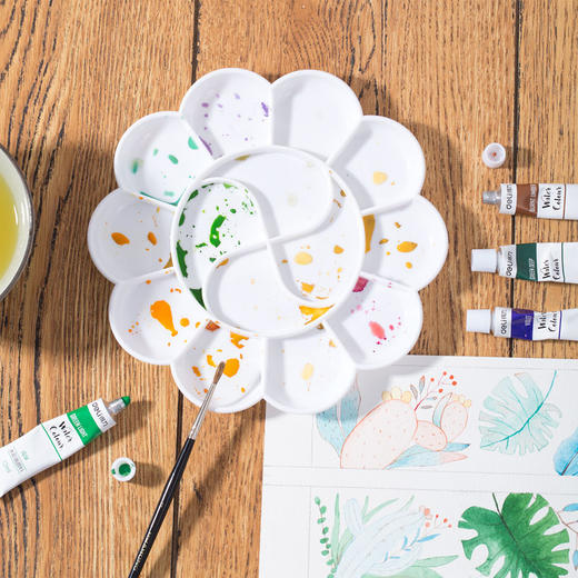 得力优酷9403大号调色碟(白)(只) 商品图2