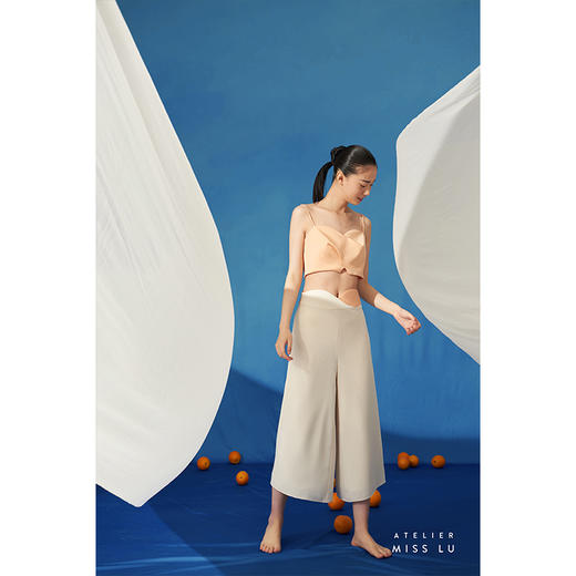 【星碎银河】夏日清凉圆弧爱心领奶橙可爱小吊带/00197A 商品图0