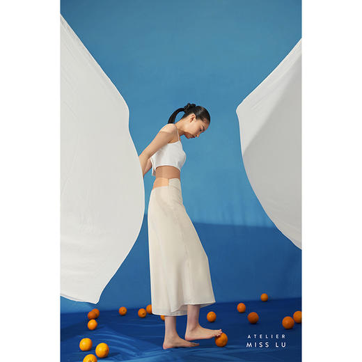 【星碎银河】夏日清凉圆弧爱心领纯白可爱小吊带/00197 商品图1