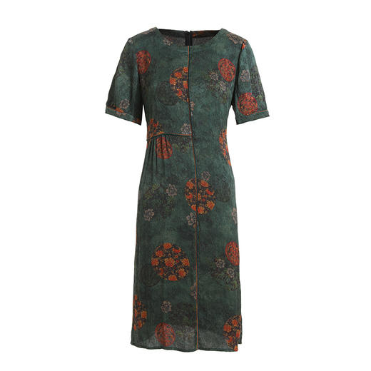 【绿华锦团】【香云纱】乔万尼夏季新款真丝连衣裙设计感EI2E738 商品图4