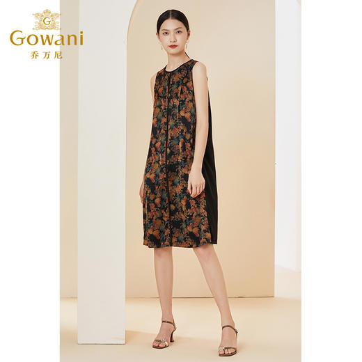 乔万尼真丝桑蚕丝无袖显瘦连衣裙夏季新款EI2E728 商品图1