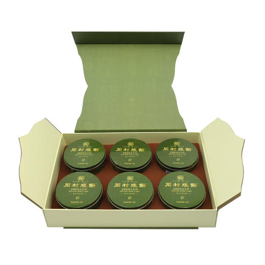 周村烧饼牌瑞祥烧饼礼盒甜味60g*6盒山东特产零食薄脆芝麻饼年货礼盒 商品图2