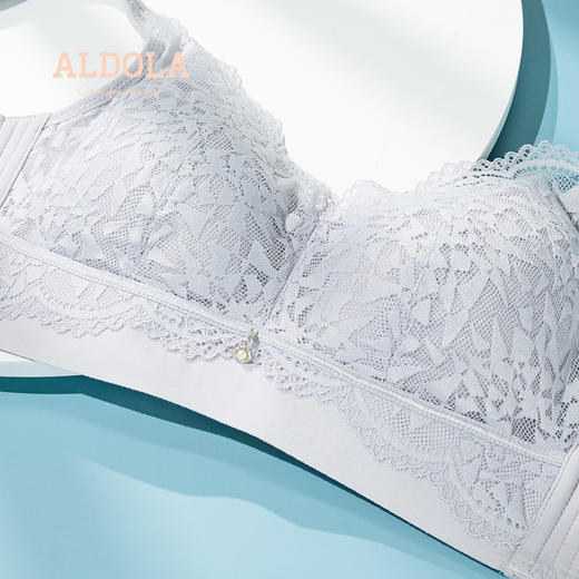 雅黛丽内衣薄款透气显胸小缩胸防下垂胸罩蕾丝无钢圈大码文胸 商品图2