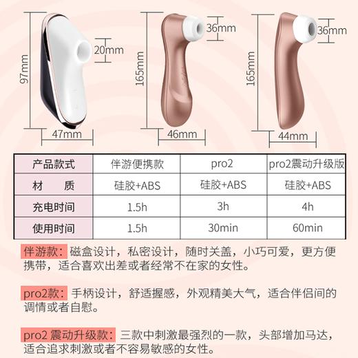 【经典热卖！！】Satisfyer Pro Traveler 伴游+悦动+悦动升级版吸shun器阴蒂刺激按摩器 商品图0