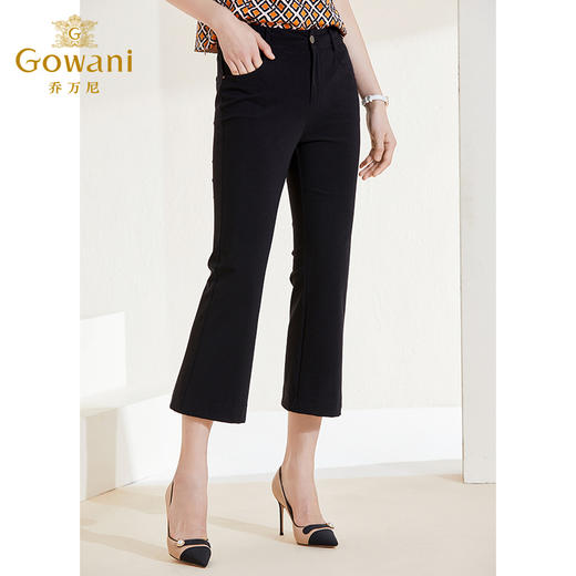 乔万尼新款显瘦微喇裤显瘦舒适轻薄透气休闲裤子EI2F776 商品图2