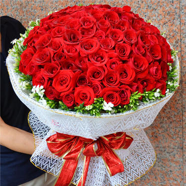 【非你莫属】52枝红色玫瑰 生活因你充满花香 商品图1