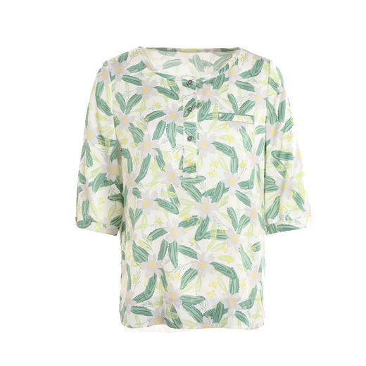 乔万尼夏季新款真丝桑蚕丝衬衫舒适宽松五分袖上衣EI2C802 商品图4