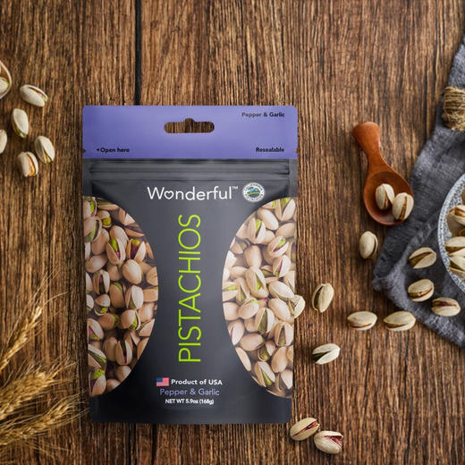 美国万多福加州进口开心果黑椒蒜香味168g/053964 无漂白大颗粒 商品图3